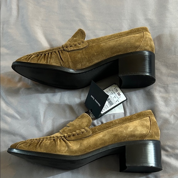 Massimo Dutti Women’s  Split Leather Brown Suede  Loafers - Picture 4 of 11